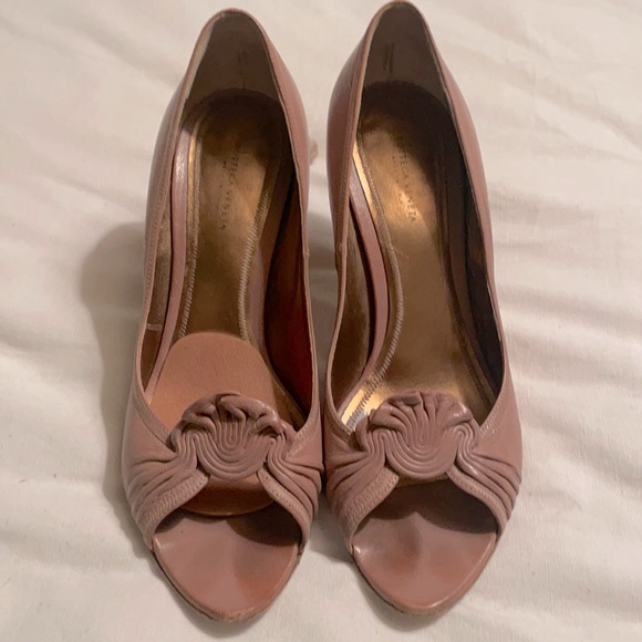 Bottega Veneta Shoes - Bottega Veneta tan/blush heels.  Authentic.